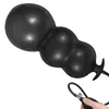 Plug anal inflável luminoso, expansor anal, brinquedo anal inflável com rolamento de esferas para homens e mulheres, brinquedo sexual para masturbação anal