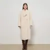 2026 Elegante y Lujoso Abrigo Largo de Piel de Cordero Ecológico para Mujer para Otoño e Invierno
