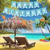 Banderín de Decoración para Fiesta de Cumpleaños Nuevo Transfronterizo Tema Océano Tarjeta Insertable para Pastel Juego de Banderines Submarinos de Cumpleaños