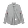 Camisa TB JL Doble Brazalete Tejido con Cuentas Tejido de Panal Nueva Marca de Moda Camisa tb Casual Mismo Estilo para Hombres y Mujeres