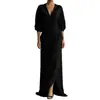 Sitio web independiente transfronterizo europeo y americano nuevo vestido para mujer con cuello en V y cintura ceñida, vestido de estilo vacacional primavera-verano