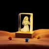 Al por mayor transfronterizo niña de oración cubo de cristal de grabado láser tridimensional 3D alto valor de color adornos luminosos de luz nocturna