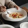 Platos de Cerámica para Uso Doméstico, Platos Hondos, Vajilla para Hotel y Restaurante, Platos Irregulares para Ensalada, Platos Estilo Occidental, Estilo Nórdico, Sencillos y Elegantes