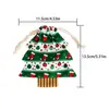 Bolsa con cordón impresa en forma de árbol de Navidad, adornos navideños, decoraciones para ambiente de fiesta en ventana, decoraciones navideñas