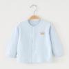 Roupas de outono para bebês, blusa de algodão puro para bebês, primavera e outono, sem osso, recém-nascido, manga comprida, cardigan infantil de primavera