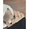 831 K-Style Ins Nicho Diseño de Lujo Accesible Versátil Anillo de Cuentas de Bolas Enrollado Multicapa Plata Esterlina S925 Textura Femenina