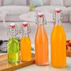 En stock venta al por mayor hebilla de cierre transparente hebilla botella de vidrio botella de enzimas botella vacía sellada con tapa botella de vino de frutas botella de bebida de jugo