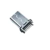 TYPE-C16p base de placa de goma negra en línea SMT en línea conector USB extendido de 15.0 base vertical