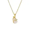 Nuevo collar de calabaza estilo chino para mujer, lujo ligero con un toque de alta gama, diseño de diamante microincrustado, cadena exquisita y simple para la clavícula