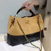 Bolso de cadena acolchado estilo Chanel, bolso de hombro y cruzado de moda para mujer, gamuza mate, bolsa de mano tipo tote de gran capacidad para el día a día