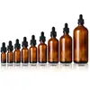 En Stock Frascos Goteros de 5 ml 30 ml Frascos Dispensadores de Aceite Esencial de Vidrio Cosmético de 100 ml Frascos de Aceite Esencial Ámbar de 10 ml