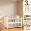 Estantería de Acero con Puertas, Estantería para Niños, Armario de Almacenamiento a Prueba de Polvo, Vitrina para el Hogar, Estante de Almacenamiento de Pie para Dormitorio, Armario de Almacenamiento