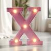 Luz de Letra Led Luminosa Rosa Transfronteiriça em Inglês Luz Decorativa para Arranjo de Confissão de Proposta Festa de Aniversário Luz Digital