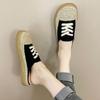 Zapatillas de Media Caña Baotou para Mujer Verano Exterior Sin Tacón Con Cordones Estampado de Leopardo Zapatos de Pescador Planos de Media Espalda Zapatos de Una Sola Capa Sandalias Tejidas de Paja