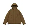Ropa Vintage 2025 Invierno Nuevo Retro Japonés 90 Plumón de Pato Blanco Múltiples Bolsillos Resistente al Viento Ropa de Trabajo con Capucha Chaqueta de Plumón
