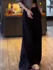 Calça Esportiva Casual de Veludo Preto Plus para Meninos e Meninas Outono Inverno 2026 Novo Estilo Quente Calça de Perna Larga Casual Solta Reta Grossa