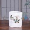 Escritório de Jingdezhen porta-canetas de cerâmica atmosférico criativo moda papelaria de mesa estudo em casa ornamentos de cerâmica atacado
