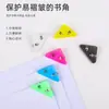 Clip Triangular Pinza Fija Esquina de Sujeción Carpeta Clip para Estudiantes Clip de Papelería Clip para Libros Clip para Almacenamiento de Exámenes