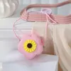 Bolsa de Paja Estilo Vacaciones de Verano con Flor Linda 2025 Nueva Bolsa de Paja Bolso Tejido Bolso Cruzado Mini Bolso para Monedas