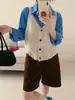 Camisole Colete de Tricô Simples Estilo Coreano 2026 Novo Início de Outono Solto Temperamento Versátil Colete Suéter Cardigã Feminino