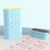 Bloques de construcción de cinco capas sello de cuenta manual horario registro de vida estudio plan material para niños manual papelería DIY