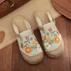 Zapatos de Tela Bai Zhenhe Primavera/Verano Old Beijing, Zapatos de Lona Cómodos sin Cordones, Zapatos Casuales Bordados para Estudiantes, Pantuflas, Estilo Campestre