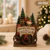 Manualidades navideñas transfronterizas: Decoraciones de escritorio estilo country americano de Santa Claus y muñeco de nieve, decoraciones festivas para ventanas
