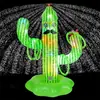 Cactus Inflable con Chorro de Agua Aspersor de Césped Tapete de Juego Tiburón Arcoíris Giratorio con Luz LED Piscina de Agua
