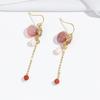 Aretes de perlas francesas transfronterizos para mujer, aretes de lujo de nicho de color mixto, fabricantes de aretes europeos y americanos al por mayor