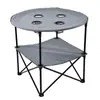 Mesa Plegable Redonda para Exteriores al por Mayor Mesa Portátil para Picnic y Barbacoa para Viajes por Carretera y Puestos de Camping Mesa Plegable