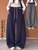 Calça Esportiva Plus Size 300 Jin Feminina Outono Inverno Plus Veludo Engrossada Confortável Simples Solta Caimento Largo Calça de Perna Larga para Caminhada