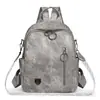Mochila nueva con textura de cuero suave, gran capacidad, mochila casual vintage para estudiante, bolso de mano y bandolera multifuncional y práctica