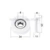 Rodamientos con Recubrimiento de Plástico 608 Rodillo con Ranura 624U Polea para Puertas y Ventanas Deslizantes 625 Ranura de Eub de Nylon Fabricante 626