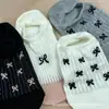 Calcetines de Malla Transpirables de Corte Bajo con Recorte en el Tobillo, Estilo Coreano Ins, Moda Versátil, Calcetines de Barco con Lazo Simple Japonés para Verano