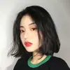 Peluca Bob Corta en Stock para Mujer, Raya Media, Sin Flequillo, Cabello de Estudiante, Adelgazante, Natural, Suministro de Fábrica, Tiktok