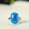 Anillo de jade malayo oro incrustado jade circón diseño creativo de nicho estilo ins anillo de moda versátil Múltiples Venta al por mayor