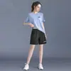 Comercio Exterior Verano Nuevo Danza Cuadrada Ropa Deportiva Manga Corta Holgada Ropa de Entrenamiento Fitness Ejercicio Baile Ejercicio Ropa de Secado Rápido Mujer