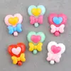 Acessórios para Bolsas e Celulares no Atacado, Chaveiros, Chaveiros de Pirulito, Acessórios para Joias DIY de Resina em Formato de Coração, Doces