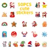 50 Adesivos de Grafite Cartoon de Natal Chapéu de Natal Rena DIY Suitcase Decorativa Adesivo para Caderno Papel
