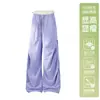 Pantalones Cargo Plegados de Moda Estilo Americano para Mujer, Nuevos Pantalones Cargo de Secado Rápido para Exteriores de Verano, Pantalones Largos Deportivos Casuales Sueltos