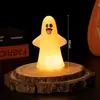 Decoración de Pastel de Halloween Arcilla Suave Figura Linda de Fantasma Ojos Chistosos Perlas de Azúcar Velas de Halloween Toppers Inserts