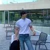 Camiseta de Manga Corta Pesada Estilo Retro Americano Camisa Polo para Hombre Estilo Maduro y Estable con Puños Ajustados Camisa Henley para Deporte y Fitness Chico Duro