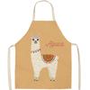 Alpaca de dibujos animados algodón lino delantal sin mangas antiadherente Cocina hogar cocina cintura colgar cuello babero para niños venta al por mayor