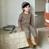 Conjunto de Ropa Interior Térmica de Lycra de Manga Larga Antibacteriano de 10A para Niños y Niñas Jóvenes, Ropa de Otoño y Pantalones, Ropa para el Hogar para Niños y Niñas