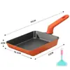 Sartén Grande para Tamagoyaki Estilo Japonés Sartén Gruesa para Freír Huevos Piedra Maifan Sartén Antiadherente Sartén Pequeña para Tortilla Herramienta para Sushi Logo