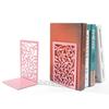 Venda quente transfronteiriça suportes de livro vazados com folhas artesanato de corte de metal suporte de livro criativo decoração de estante de livros de mesa