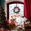 Variedad de Productos Nuevos Guantes Navideños de Muñeco de Nieve y Copo de Nieve Pintados a Mano Decoración Festiva Pegatinas de Pared Autoadhesivas Visibles por Ambos Lados para Vidrio de Ventana