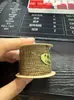 Hilo de oro hilo de algodón retorcido a mano cuerda enrollada cuerda cuentas estrella luna bodhi texto cuerda de juego hilo de borla DIY hecho a mano