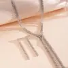 Colar Europeu e Americano com Borlas Multicamadas Enroladas e Cravejado de Diamantes, Corrente de Clavícula de Moda Personalizada Transfronteiriça, Colar de Luxo Leve e de Alta Qualidade para Mulheres