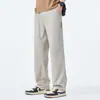 Pantalones de Explorador para Hombre Primavera y Verano Nuevo Estilo Lyocell Pantalones Casuales Sueltos Deportivos para Hombre Caída Recta Pierna Ancha Pantalones Largos